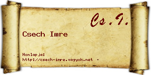 Csech Imre névjegykártya